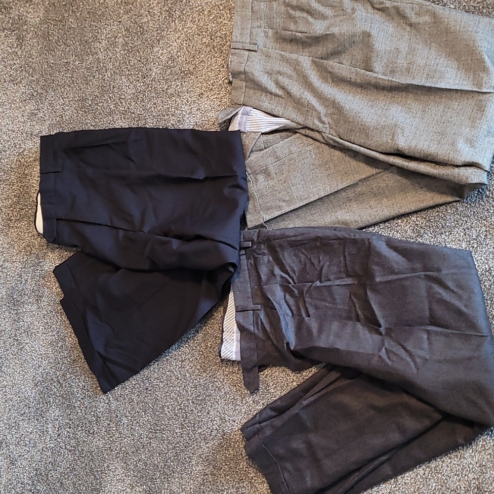 Berle Men's Dress Pants - Black, Gray, and Tan